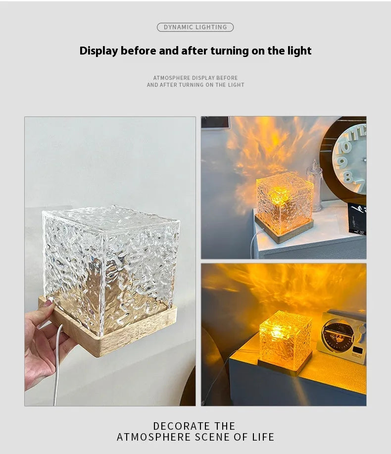 Dynamic Water Wave Rotating Ambience Lamp