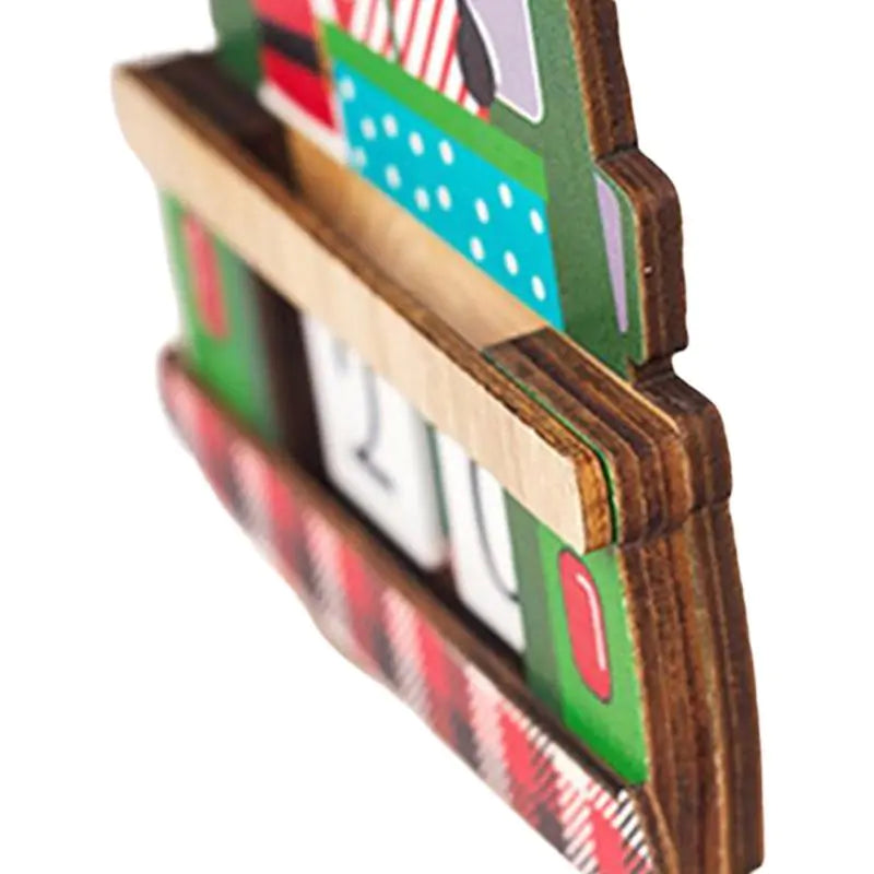 Christmas Advent Calendar 24-Day Countdown Tabletop Decor