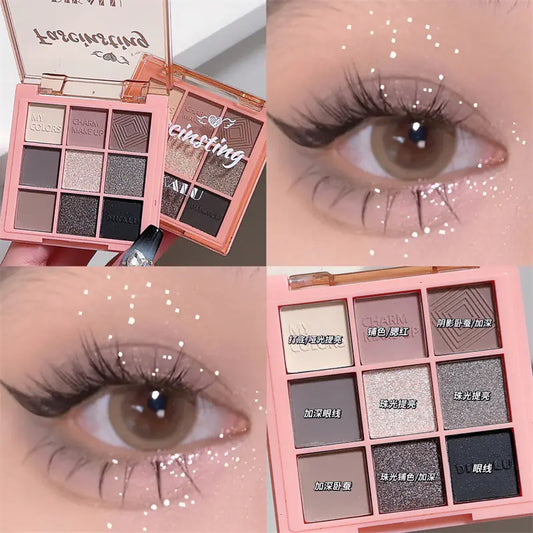 DIKALU Sunset Glow Nine-Colour Eyeshadow Palette (Various Colours)