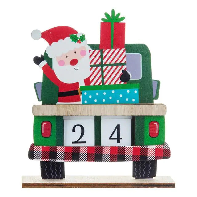 Christmas Advent Calendar 24-Day Countdown Tabletop Decor