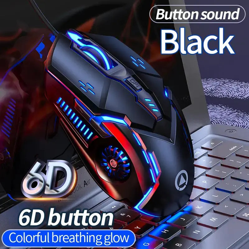 G5 Wired Light Up Gaming Mouse for Quiet Computing
