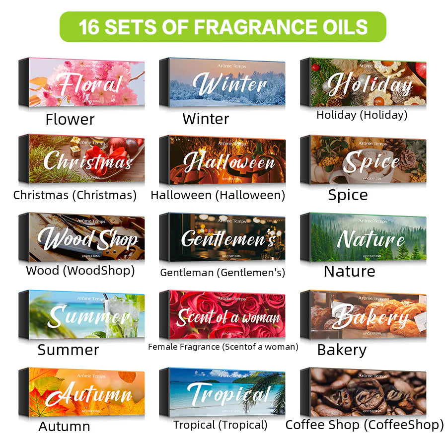 Essential Oil Fruit Set for Aromatherapy Diffuser 10ml