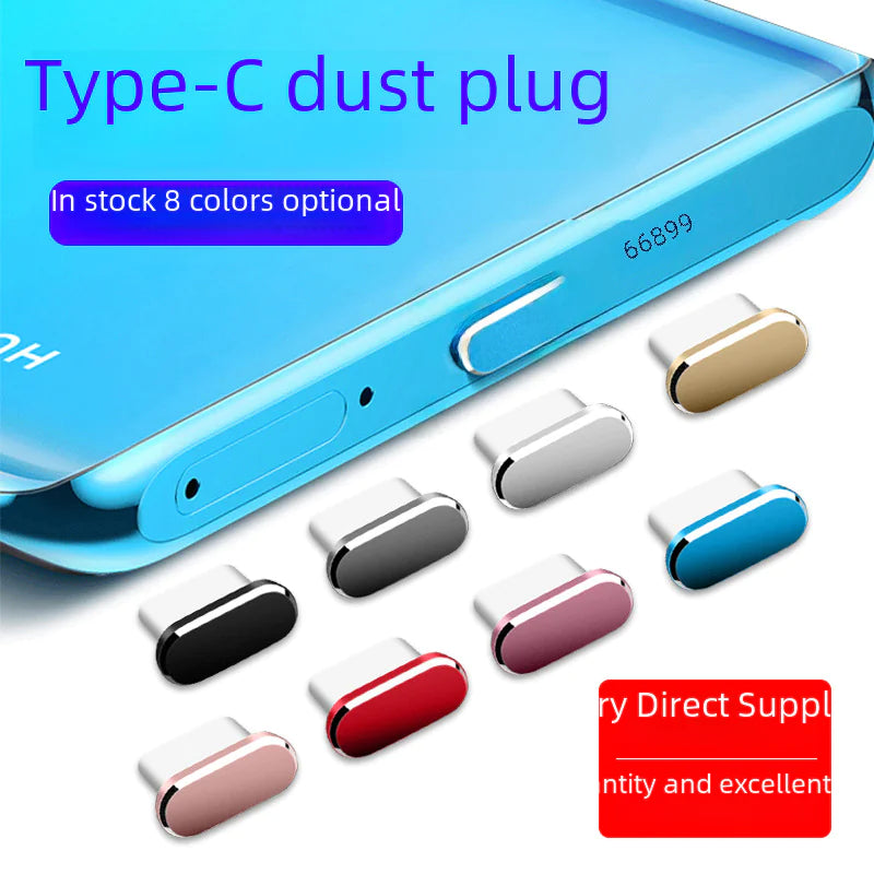Metal USB Dust Plug for Type-C Charging Port (iphone and Android)