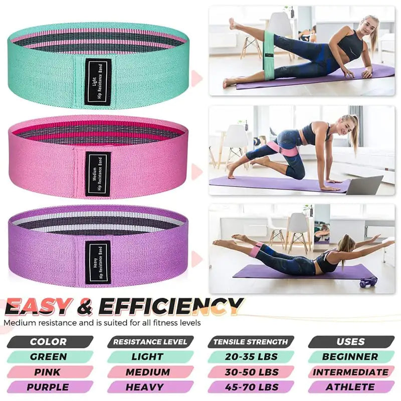 Polyester Latex Yoga Resistance Hip Ring Tension Band