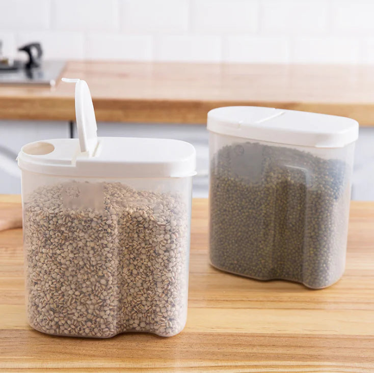 Plastic Storage Jar for Grains and Food Preservation