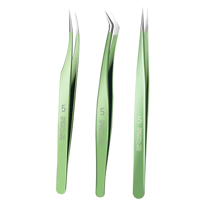 Precision Dolphin Tweezers Set for Eyelash Extension