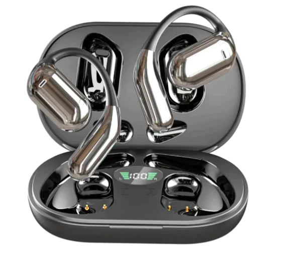 Ear-Mounted Bluetooth Headset with LED Display