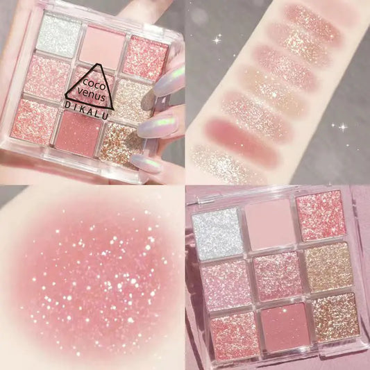 DIKALU Sunset Glow Nine-Colour Eyeshadow Palette (Various Colours)