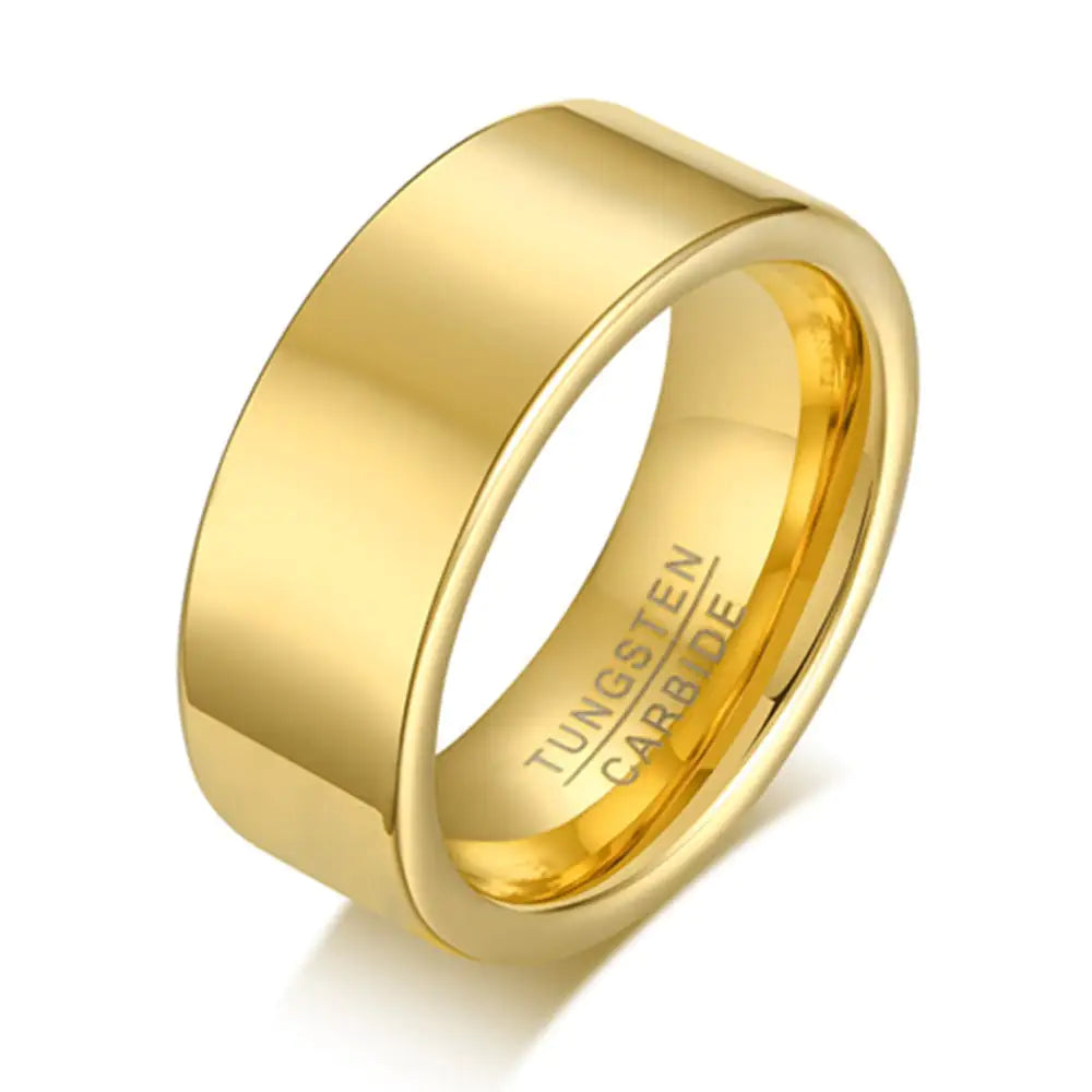 Smooth Male Tungsten Steel Ring - Simple Design