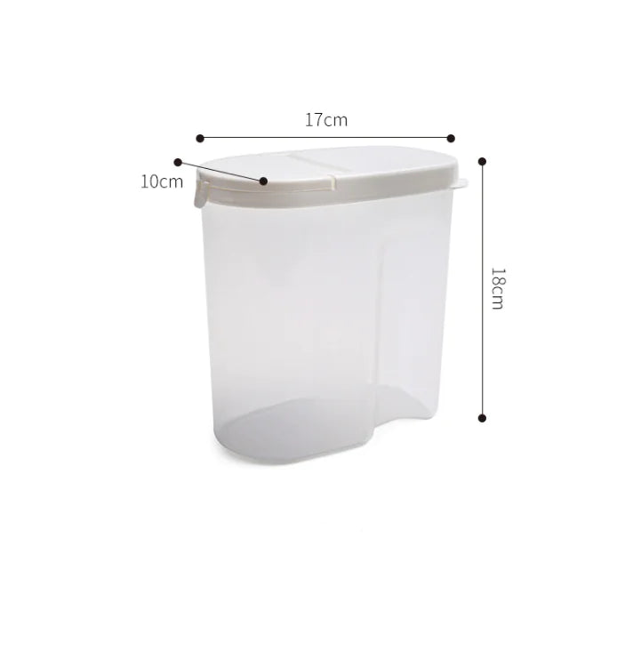 Plastic Storage Jar for Grains and Food Preservation