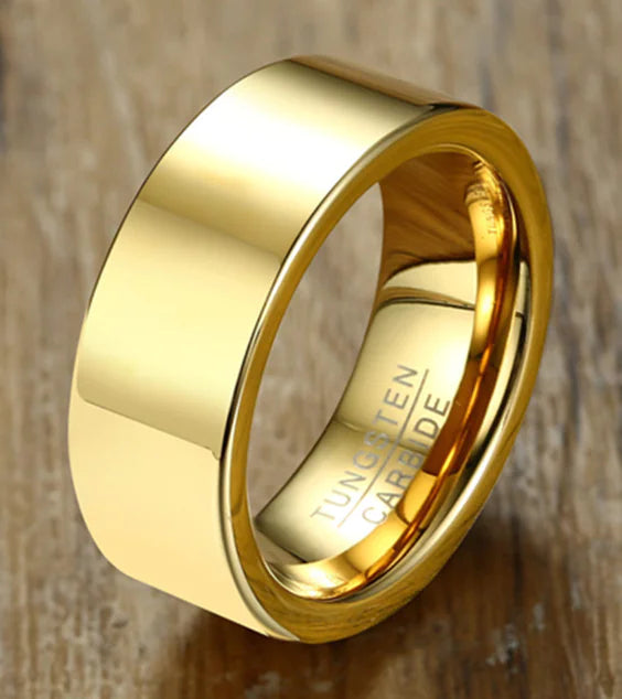 Smooth Male Tungsten Steel Ring - Simple Design