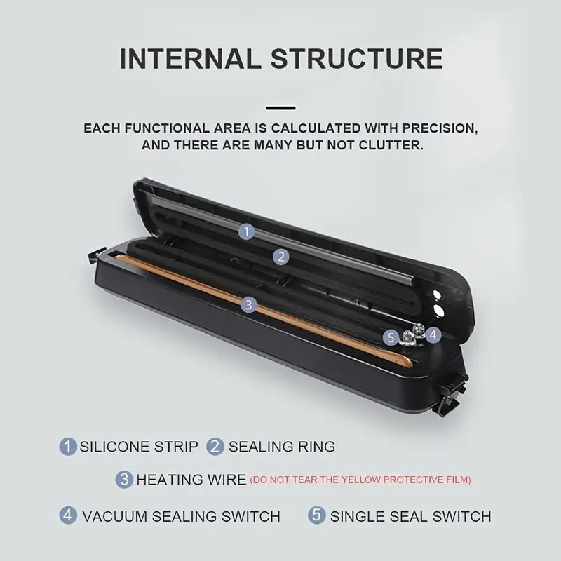 1pc Automatic Vacuum Sealing Machine for Food Bags