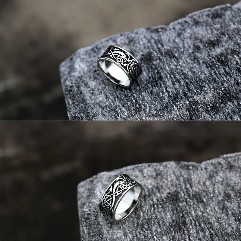 Viking Nordic Stainless Steel Men's Ring - New Design