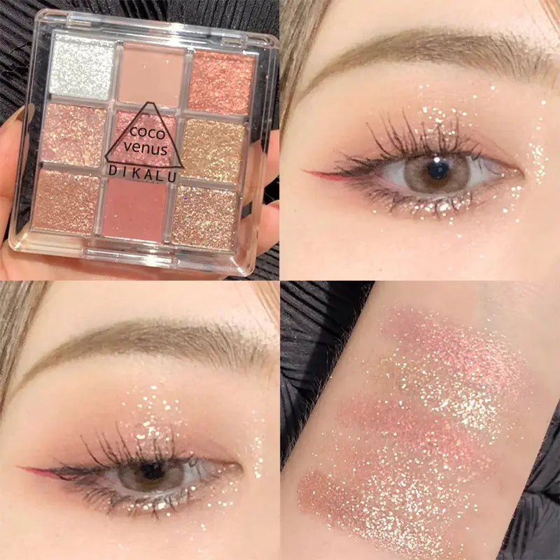 DIKALU Sunset Glow Nine-Colour Eyeshadow Palette (Various Colours)