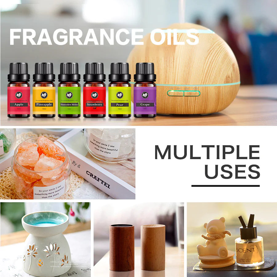 Essential Oil Fruit Set for Aromatherapy Diffuser 10ml