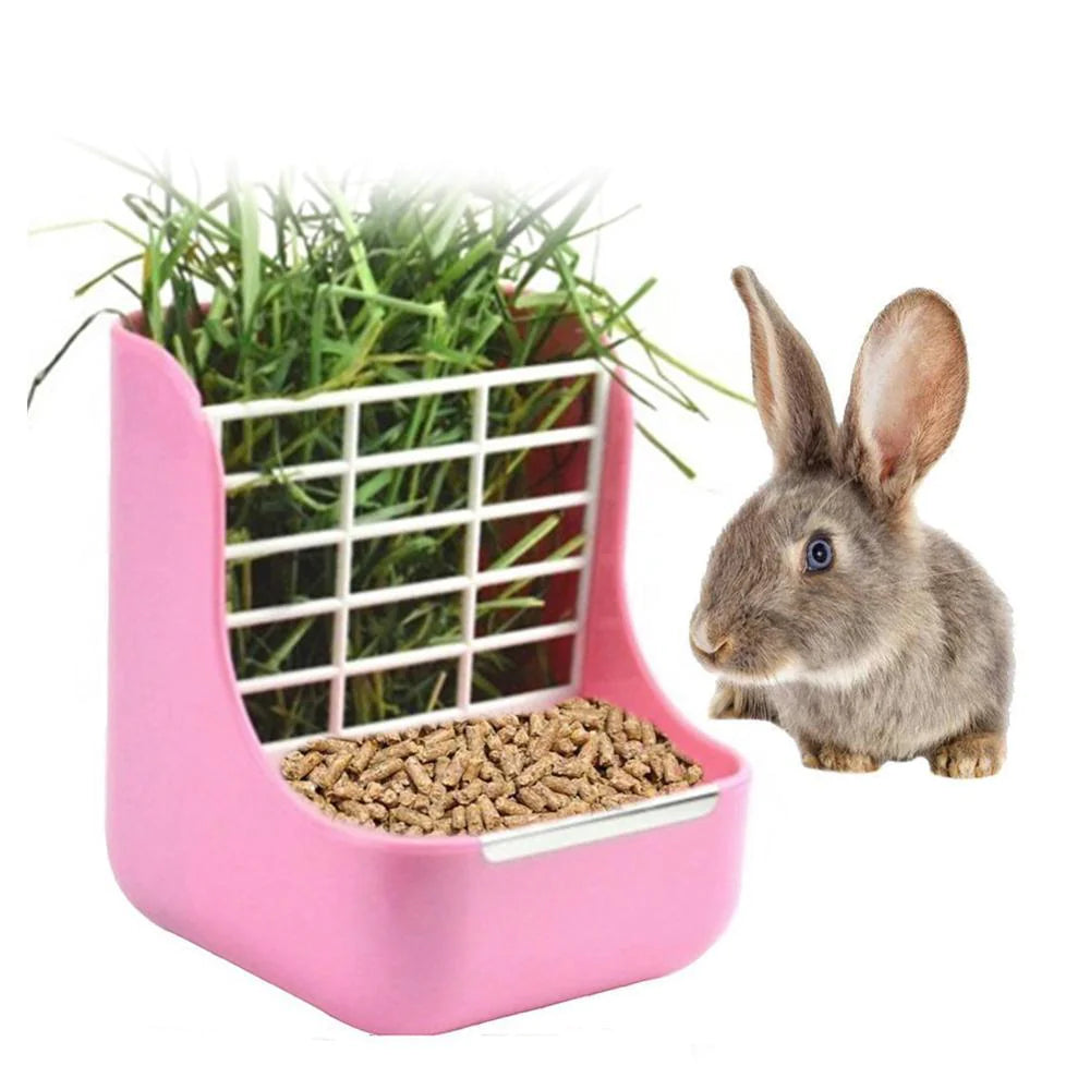 Rabbit Food Bowl & Hay Rack
