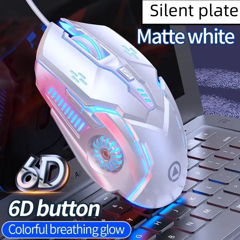 G5 Wired Light Up Gaming Mouse for Quiet Computing