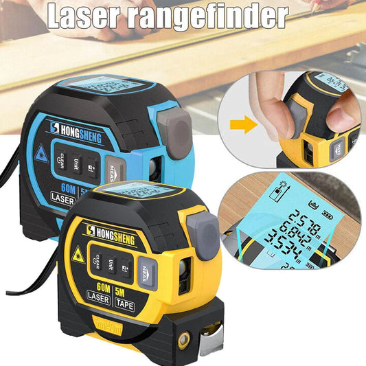 3-in-1 Laser Distance Measurer with Steel Tape